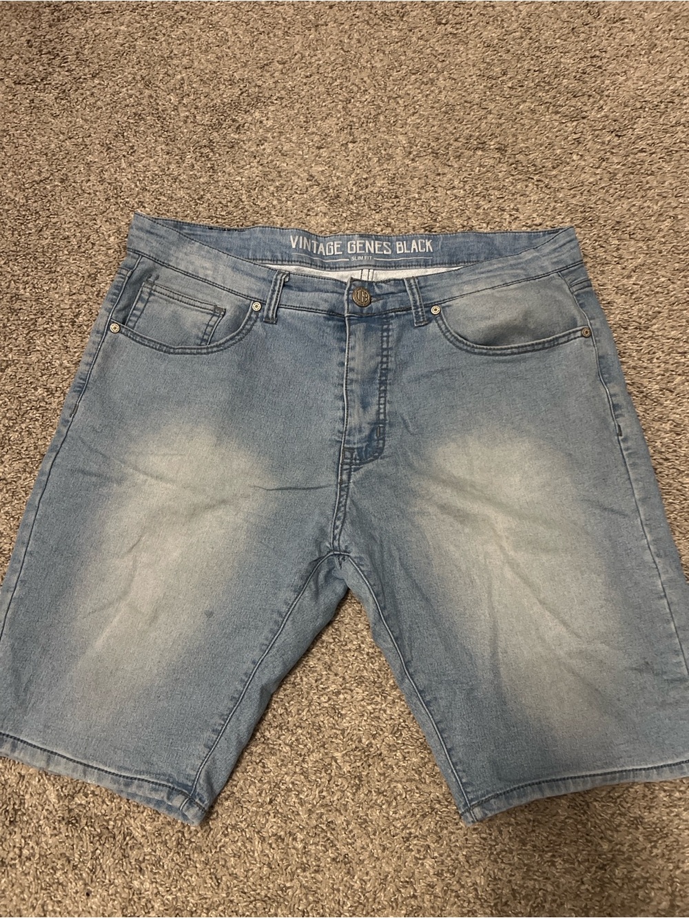 Men's Light Blue Denim Shorts